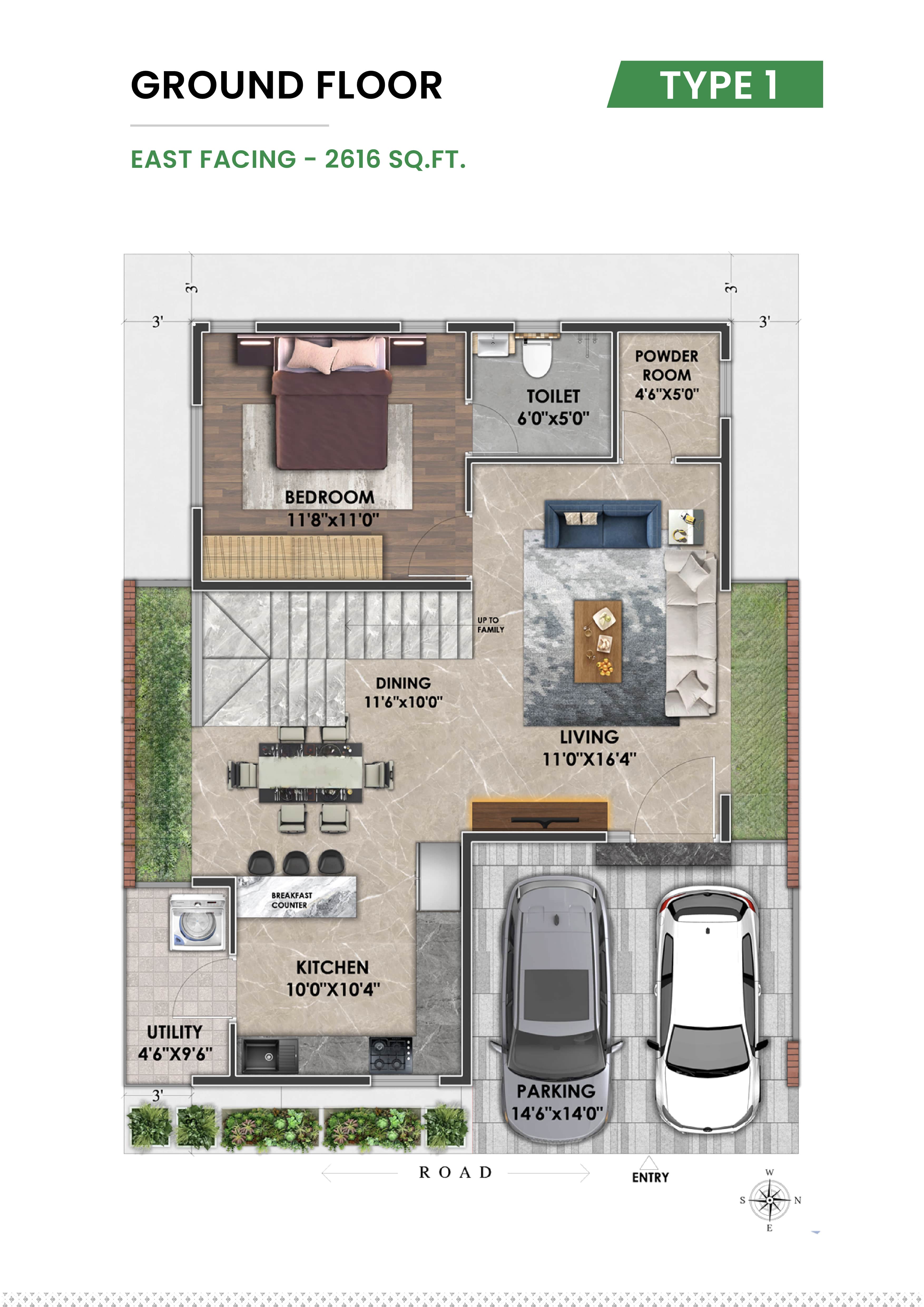 5 BHK Floor Plan